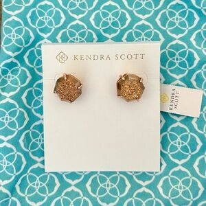 Kendra Scott Ryan Rose Gold Drusy Earrings